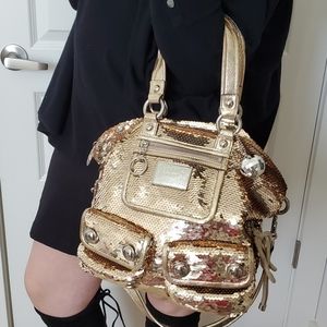 Coach poppy Ltd ed gold sequin bag